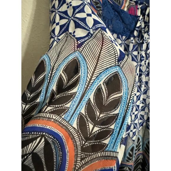 Fig & Flower Sheer Floral Print 3/4 Sleeve Blouse 2XL - Picture 3 of 4